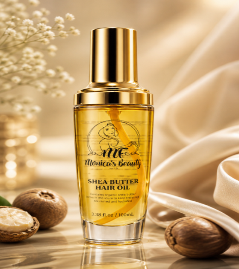 Aceite Capilar de Karité Premium – Hidratación Profunda & Brillo Sedoso